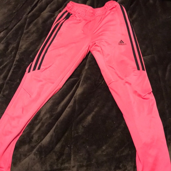 Pink and black adidas soccer pants - Picture 1 of 4